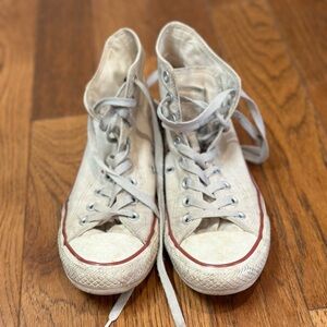 Women’s White High Top Converse Sz. 8.5